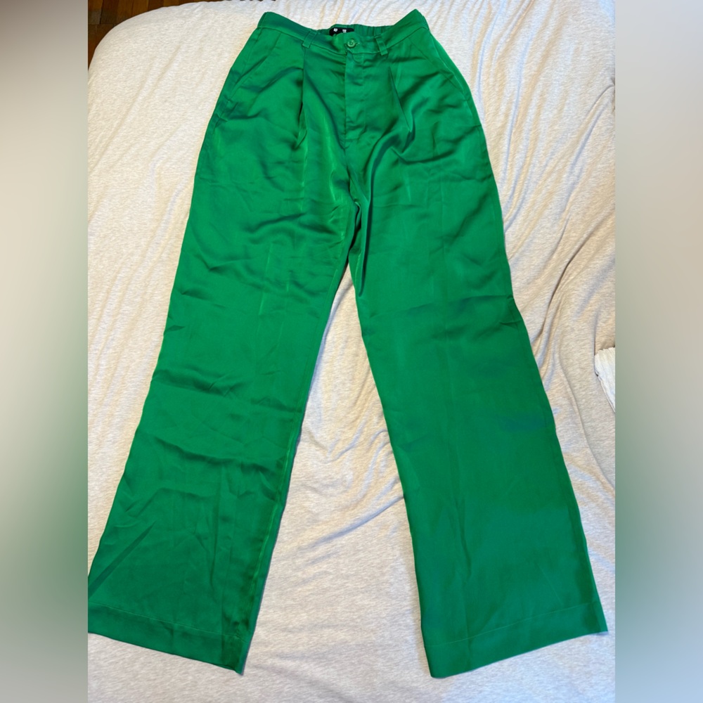 Apparis Green Straight Trousers